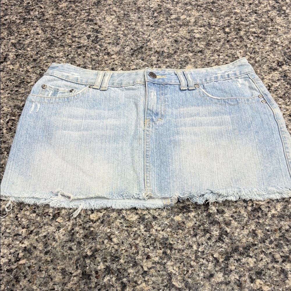 Aeropostale Light Blue Denim Mini Skirt